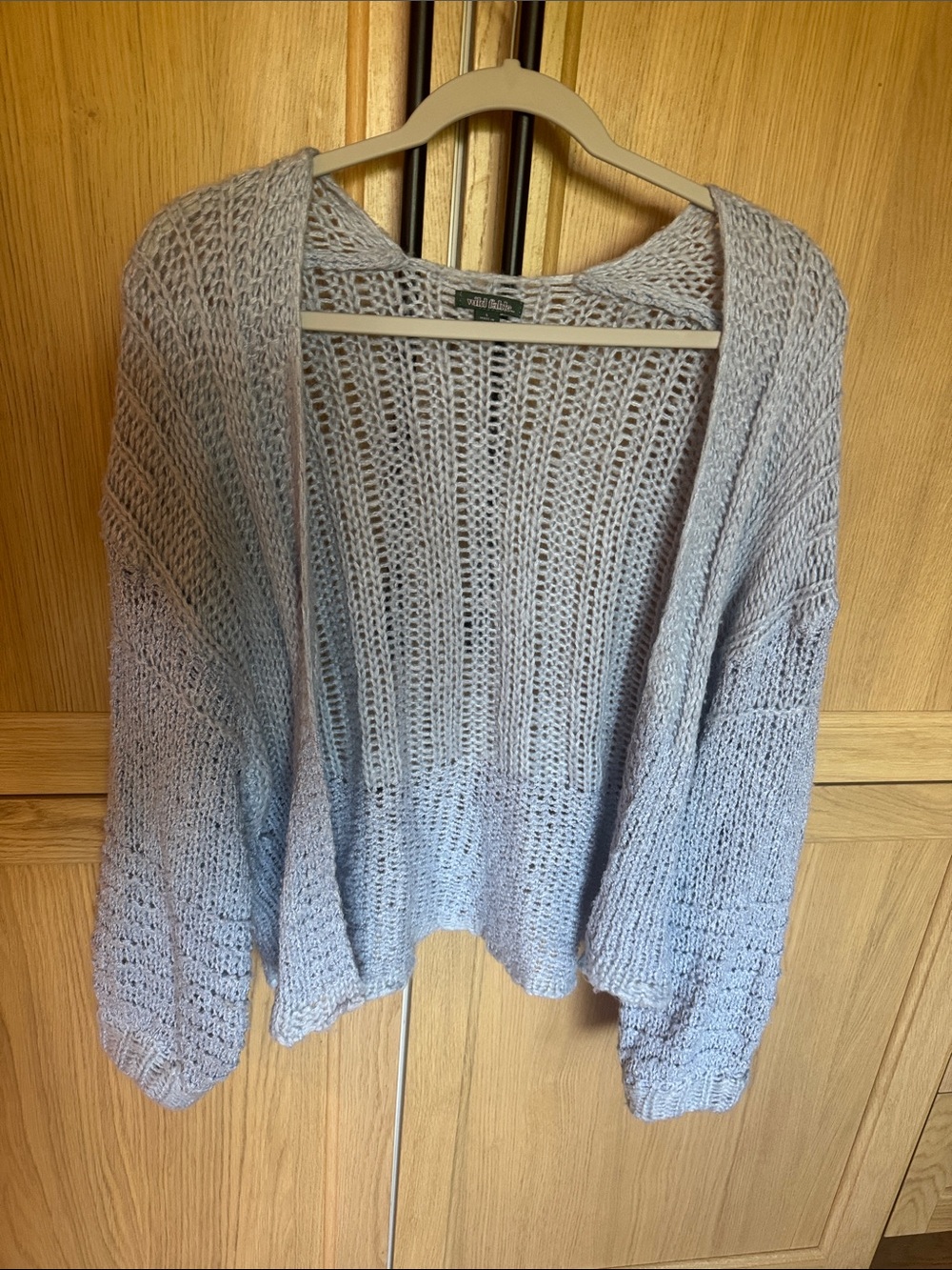 Wild fable Light blue Open-Knit Women's Sweater Cardigan